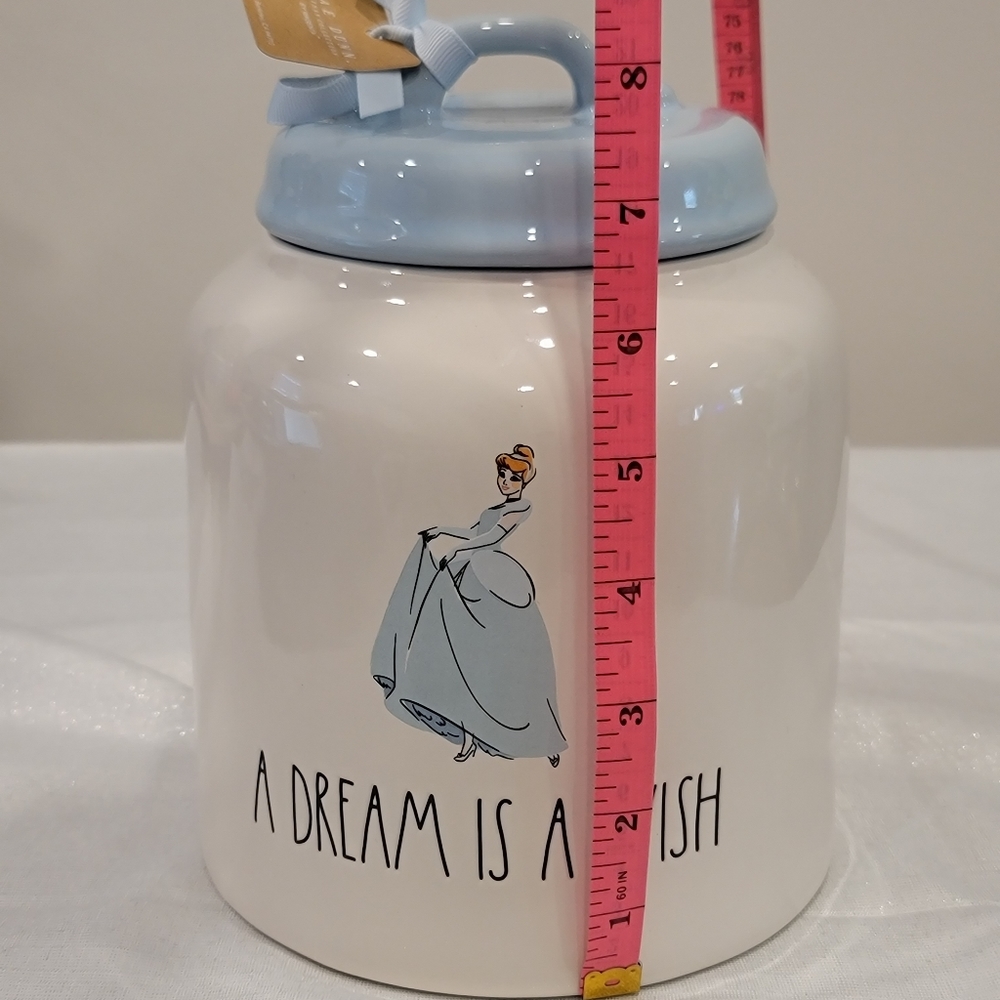 NWT Rae Dunn Disney A Dream Is A Wish Cinderella Canister Cookie Jar - Picture 13 of 14